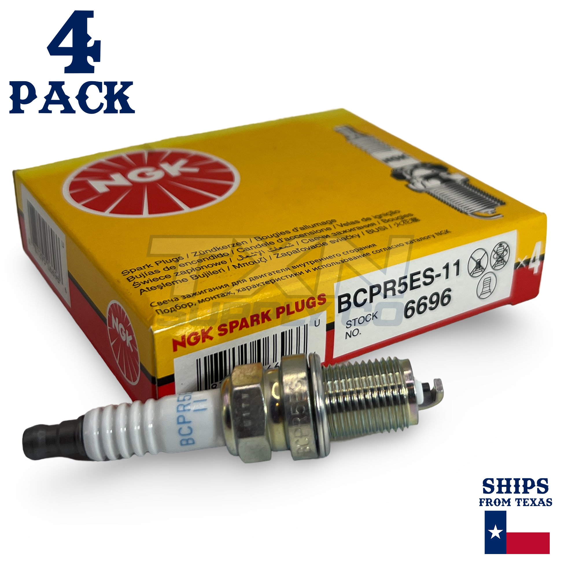 4 Pack NGK 6696 Standard Spark Plugs 1987-1991 for Toyota Camry 2.0L L4 - Image 1