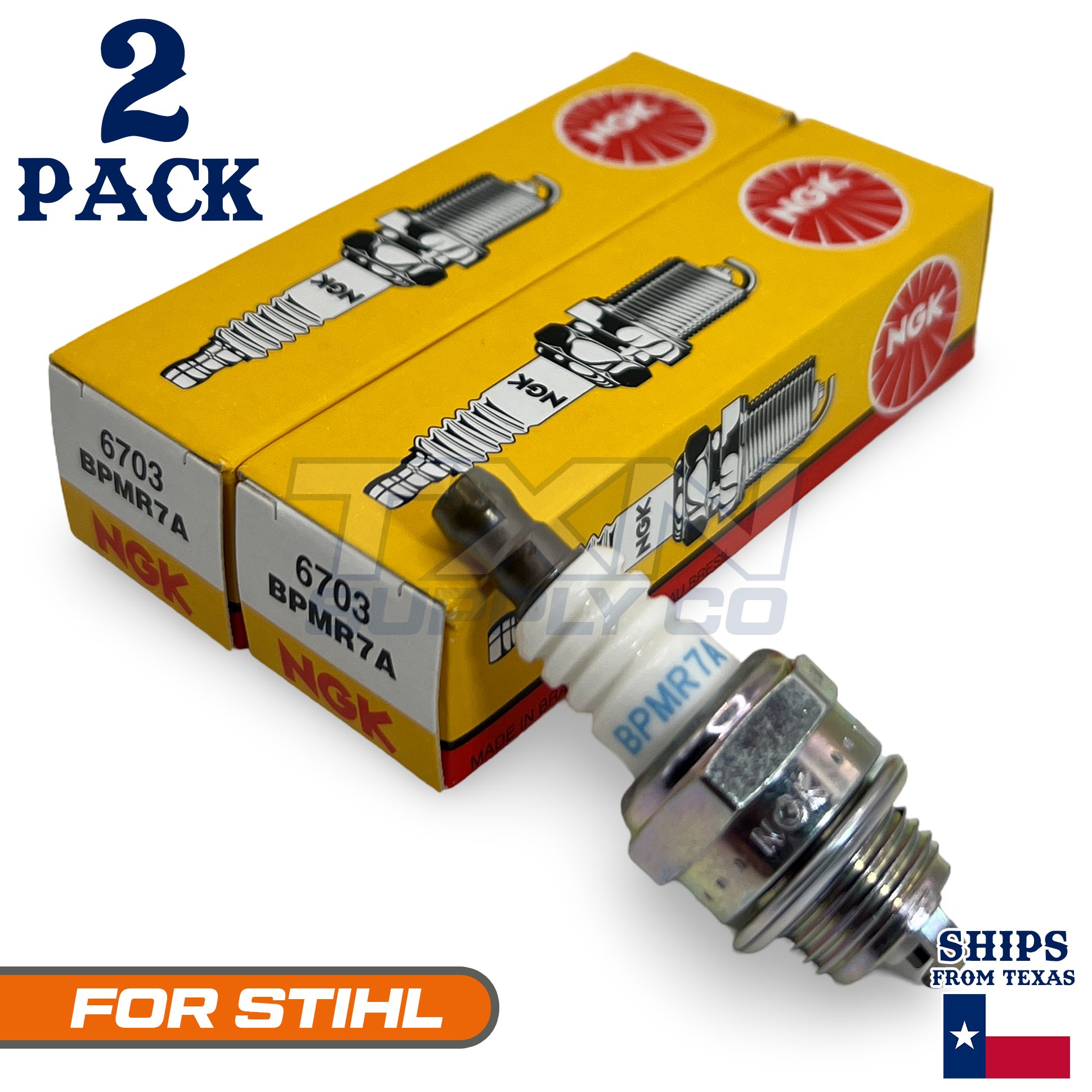 2 Pack NGK Spark Plug - For STIHL Trimmer Cutter  FC 75