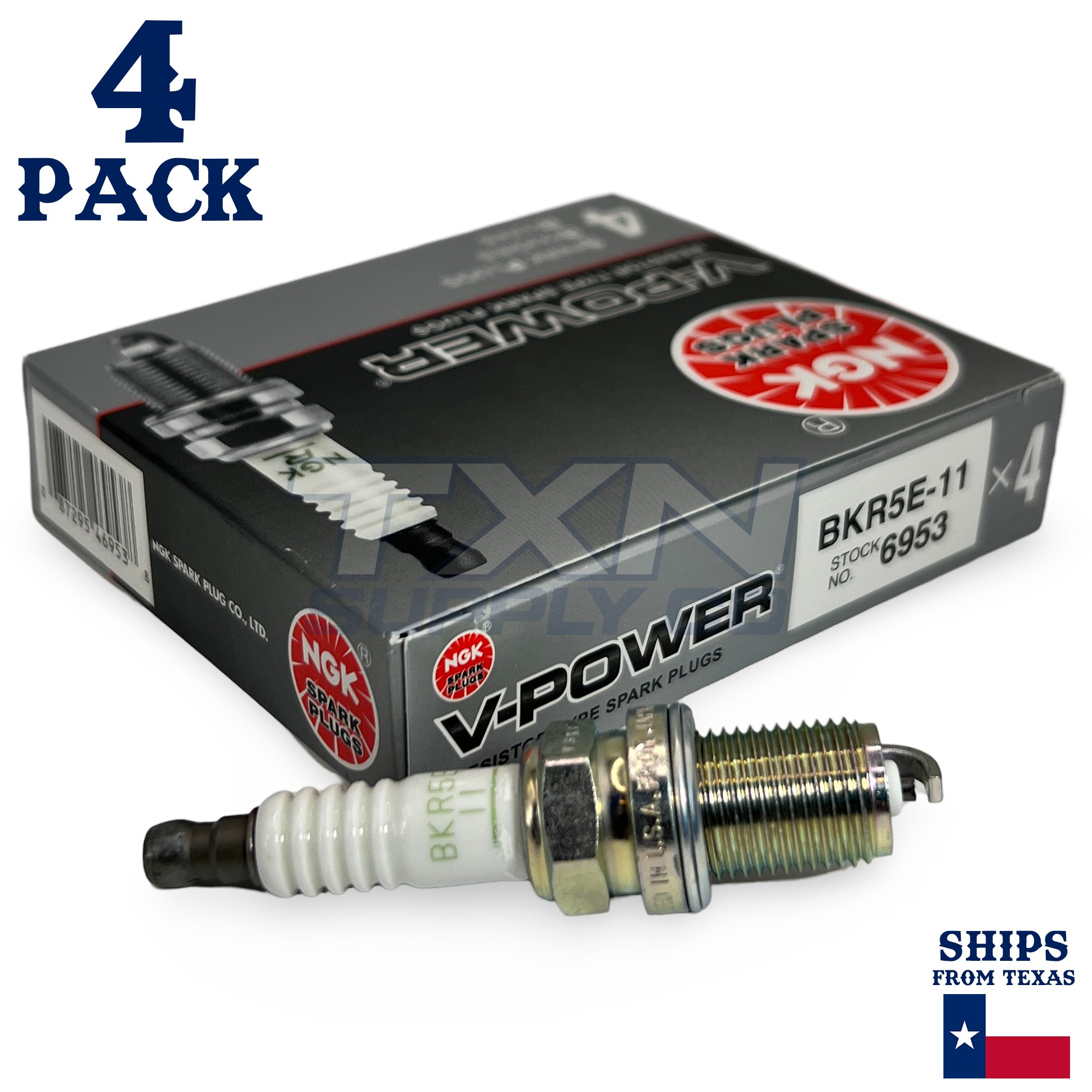 4 Pack NGK 6953 V-Power Spark Plugs 2005-2010 for Kia Sportage 2.0L L4 - Image 1