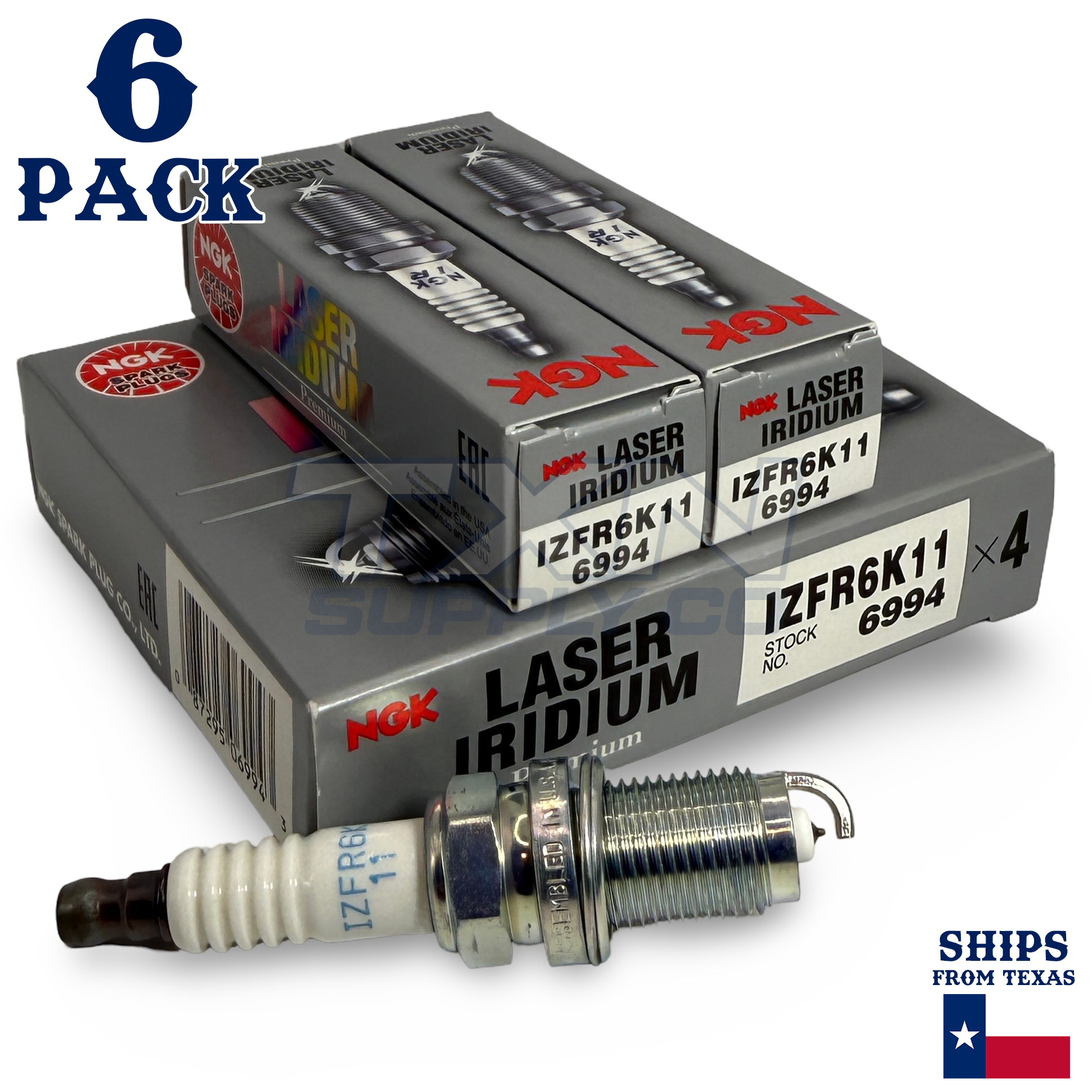 6 Pack NGK 6994 Laser Iridium Spark Plugs 2007-2009 for Acura MDX 3.7L V6 - Image 1
