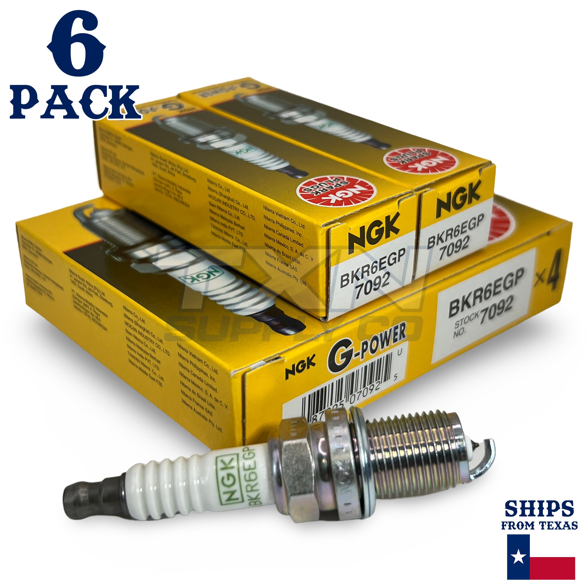 6 Pack NGK 7092 Spark Plug - For 2004-2006 Lexus ES330 3.3L