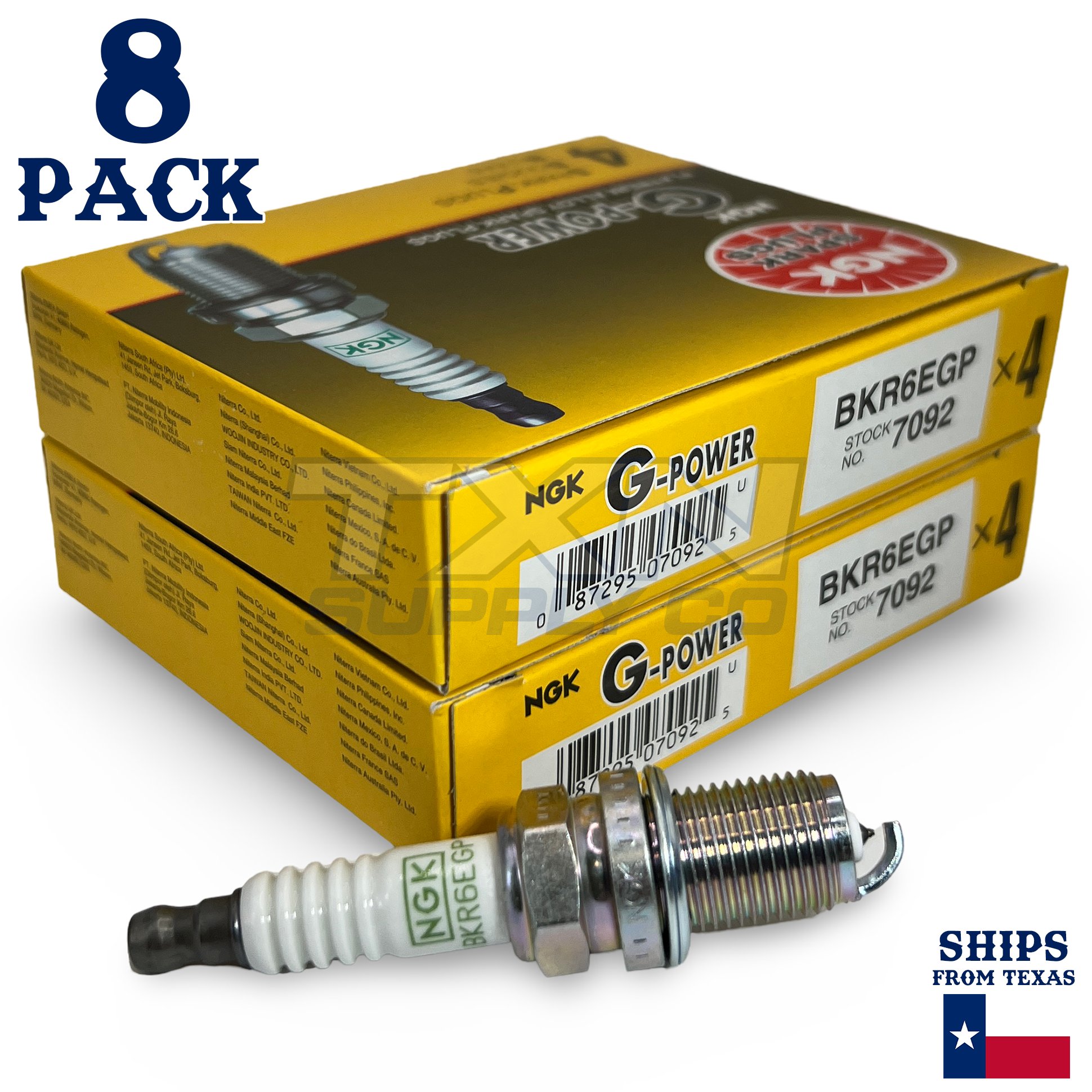 8 Pack NGK 7092 Spark Plug - For 2001-2009 Toyota Sequoia 4.7L