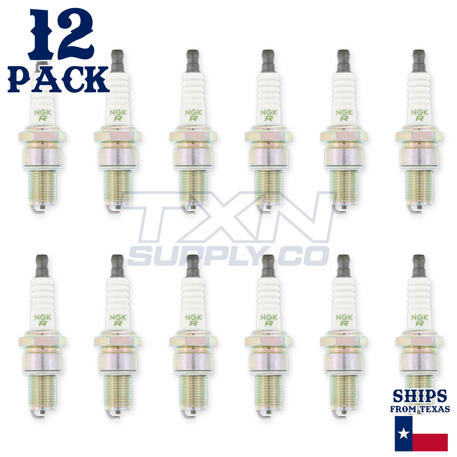 NGK V-Power 7548 Spark Plugs BR9EYA - 12 Pack - Image 2