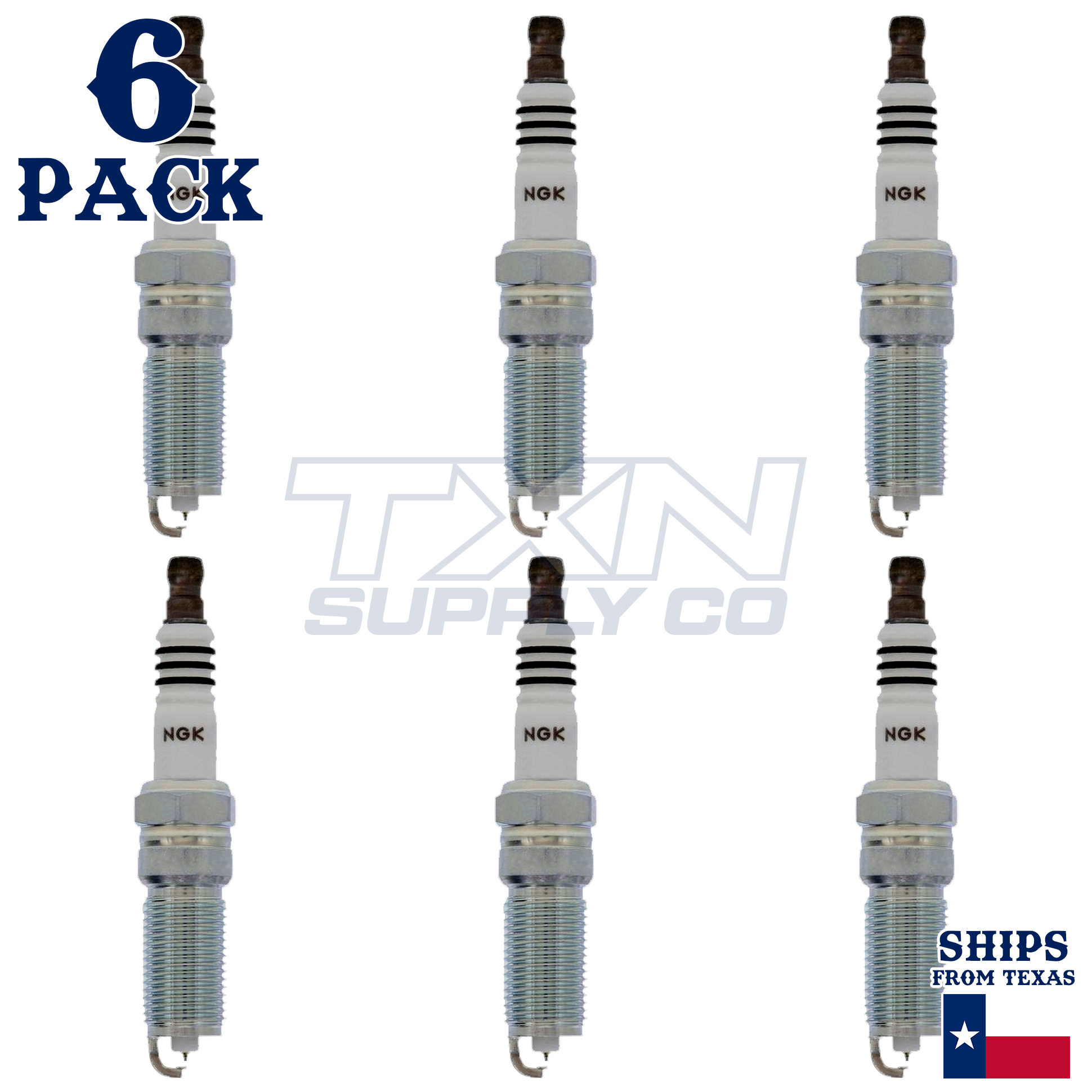 6 Pack NGK 90495 Spark Plug - For 2007-2022 Ford Edge 2.7L - Image 1