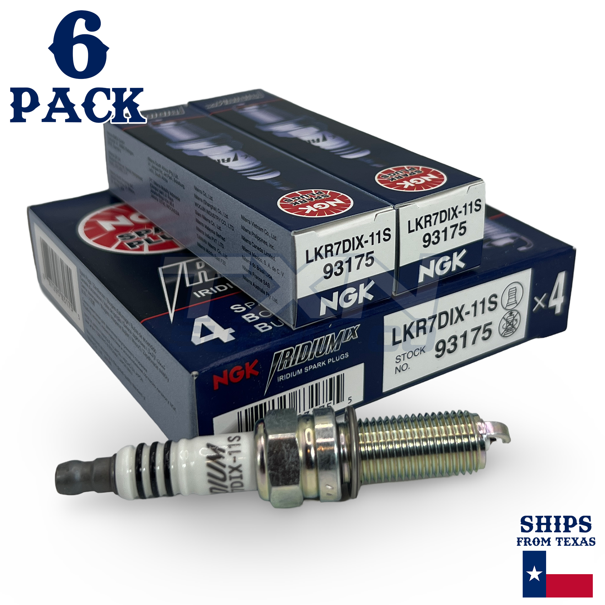 6 Pack NGK 93175 Iridium IX Spark Plugs 2016-2018 For Acura RDX V6 3.5L - Image 1