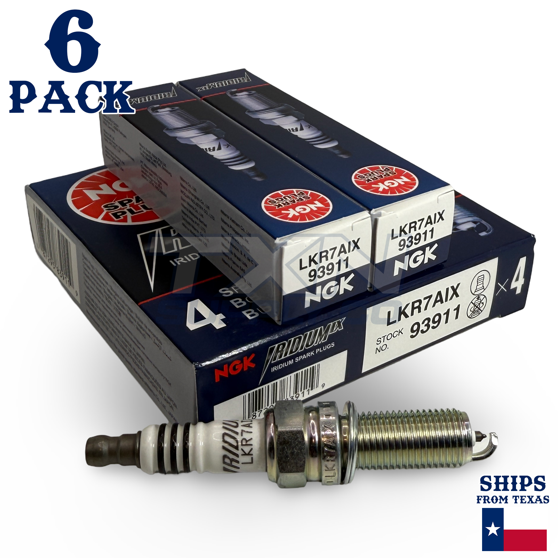 6 Pack NGK 93911 Iridium IX Spark Plugs 2012-2015 for Dodge Durango V6 3.6L - Image 1