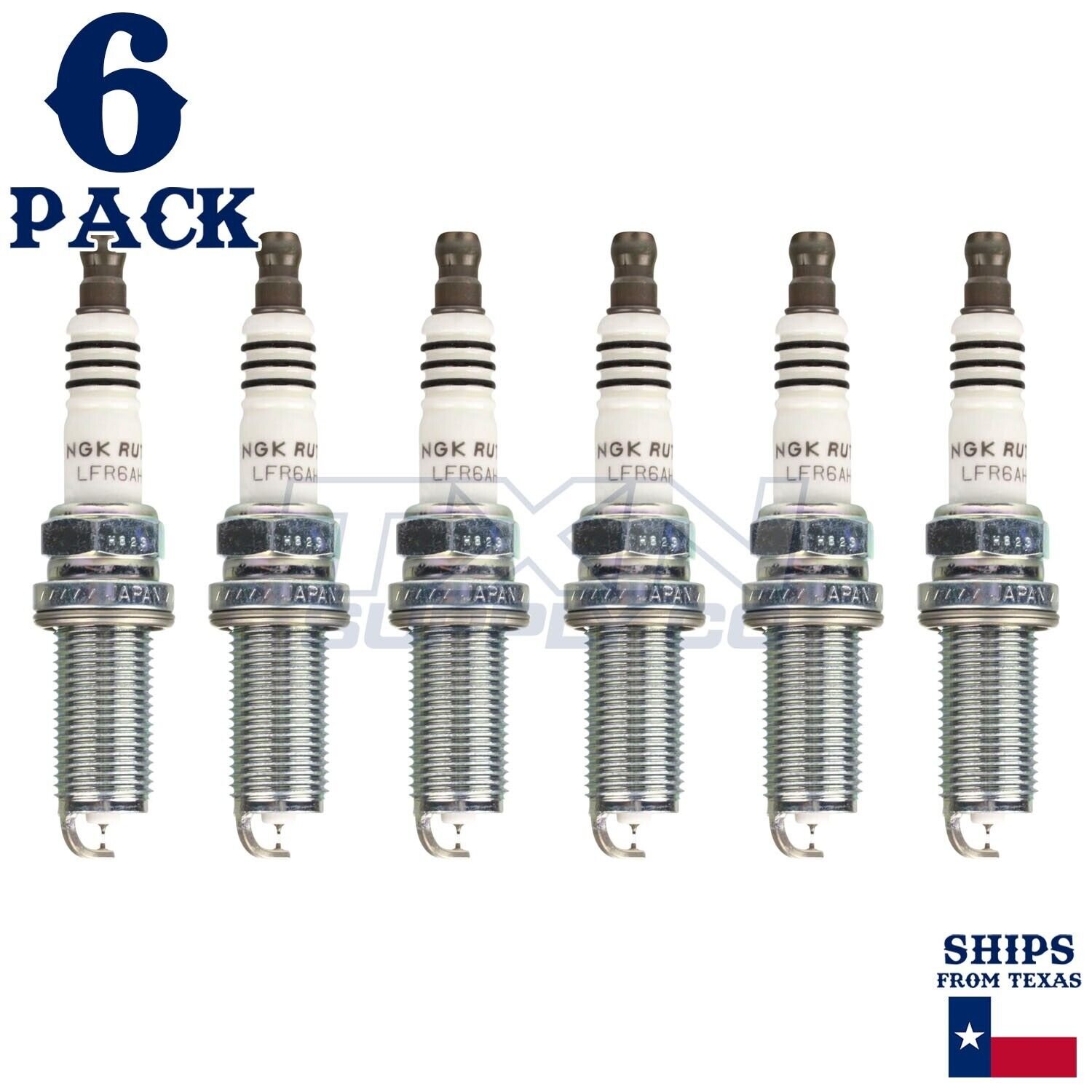 6 Pack NGK 94122 Ruthenium HX Spark Plugs 2010-2015 for Lexus RX350 V6 3.5L