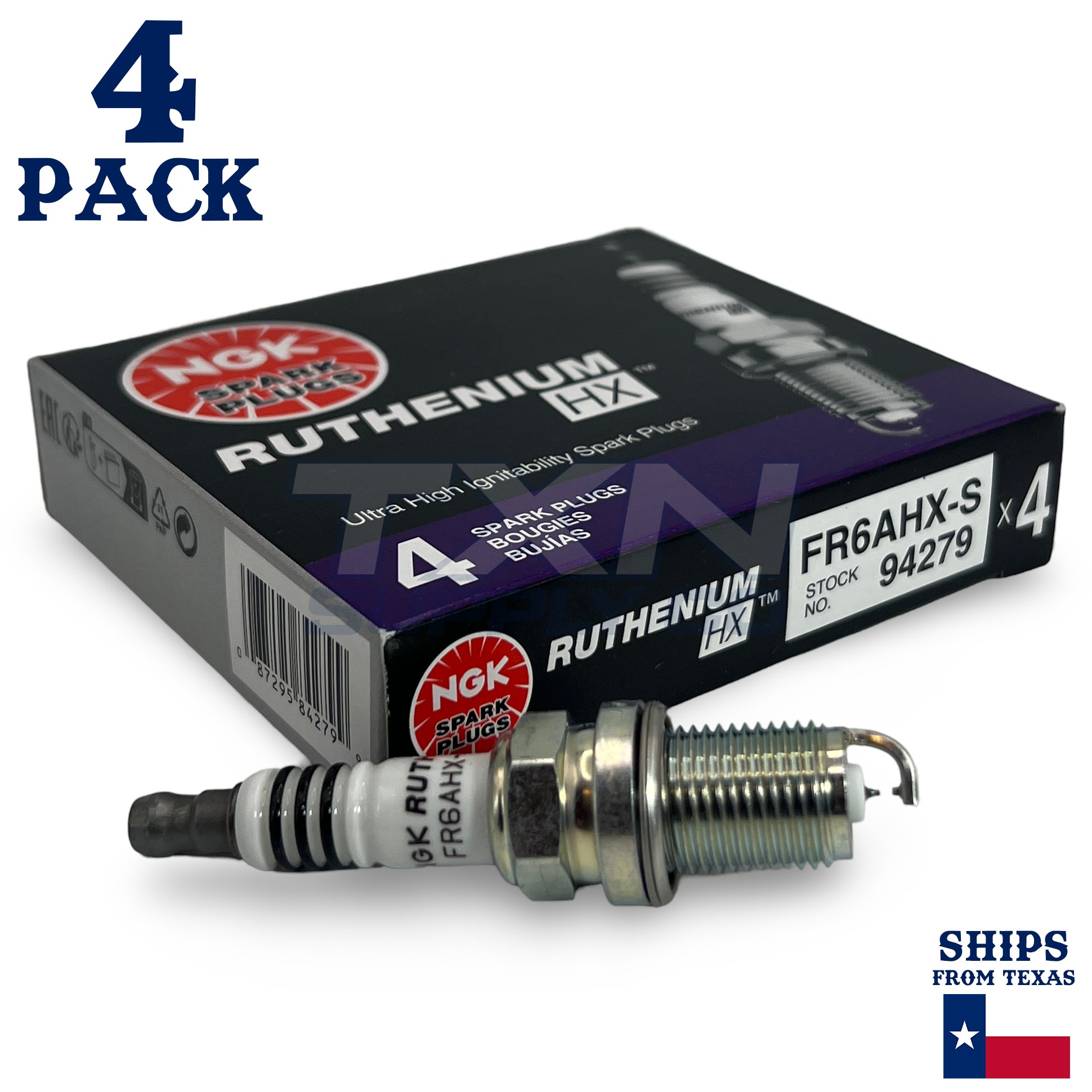 4 Pack NGK 94279 Ruthenium HX Spark Plugs 2010-2011 for Toyota Camry L4 2.4L - Image 1
