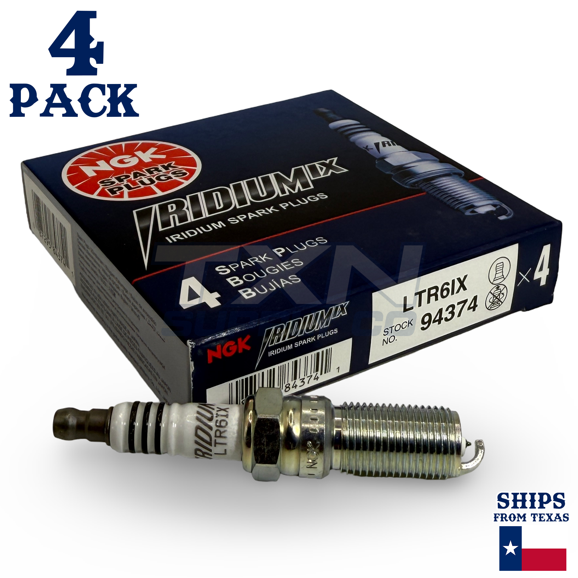 4 Pack NGK 94374 Iridium IX Spark Plugs 2018-2019 for Ford Explorer L4 2.3L - Image 1