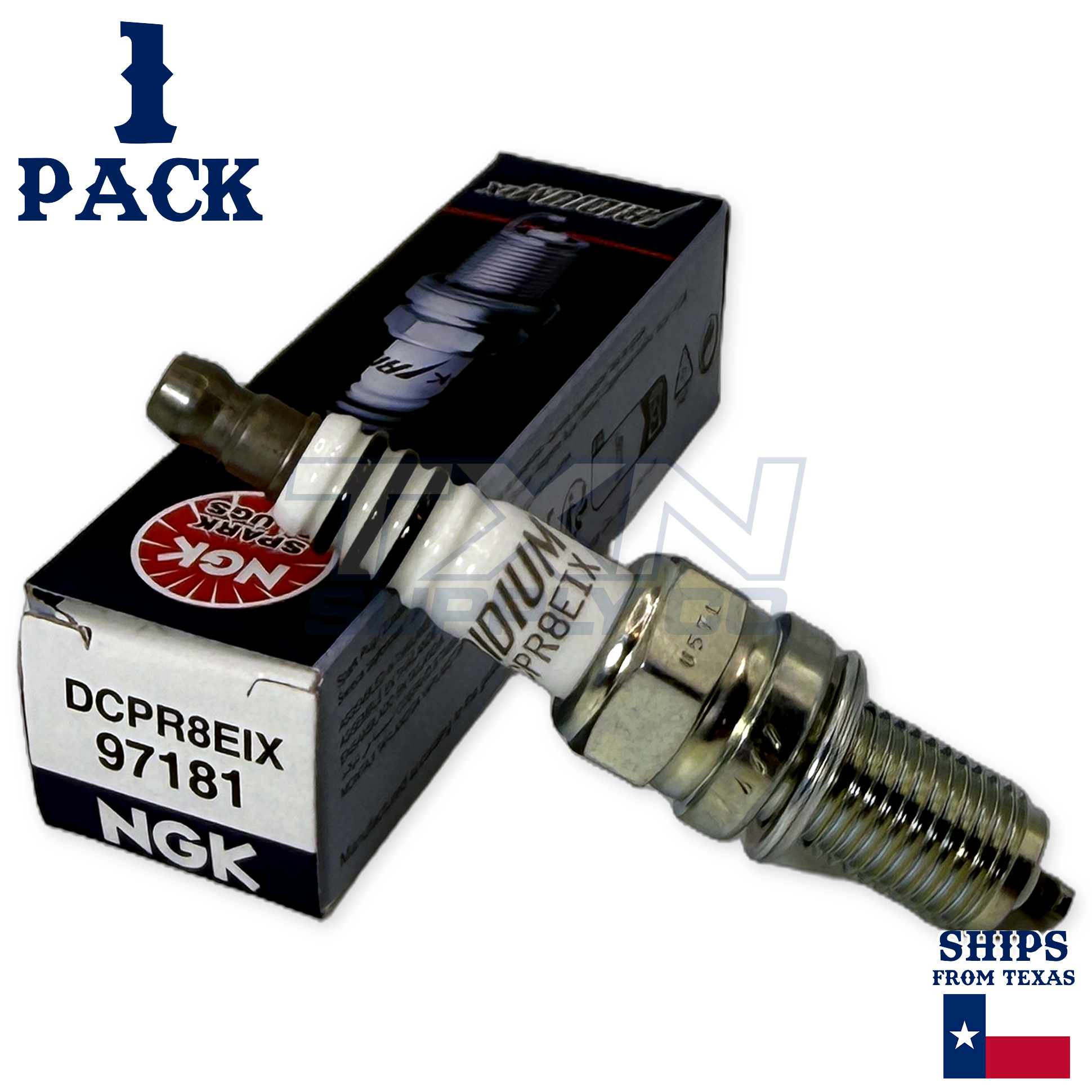 NGK 97181 Iridium Sparkplug DCPR8EIX Compatible with Indian Chieftan Dark Horse (ABS) 2016-2018 - Image 1