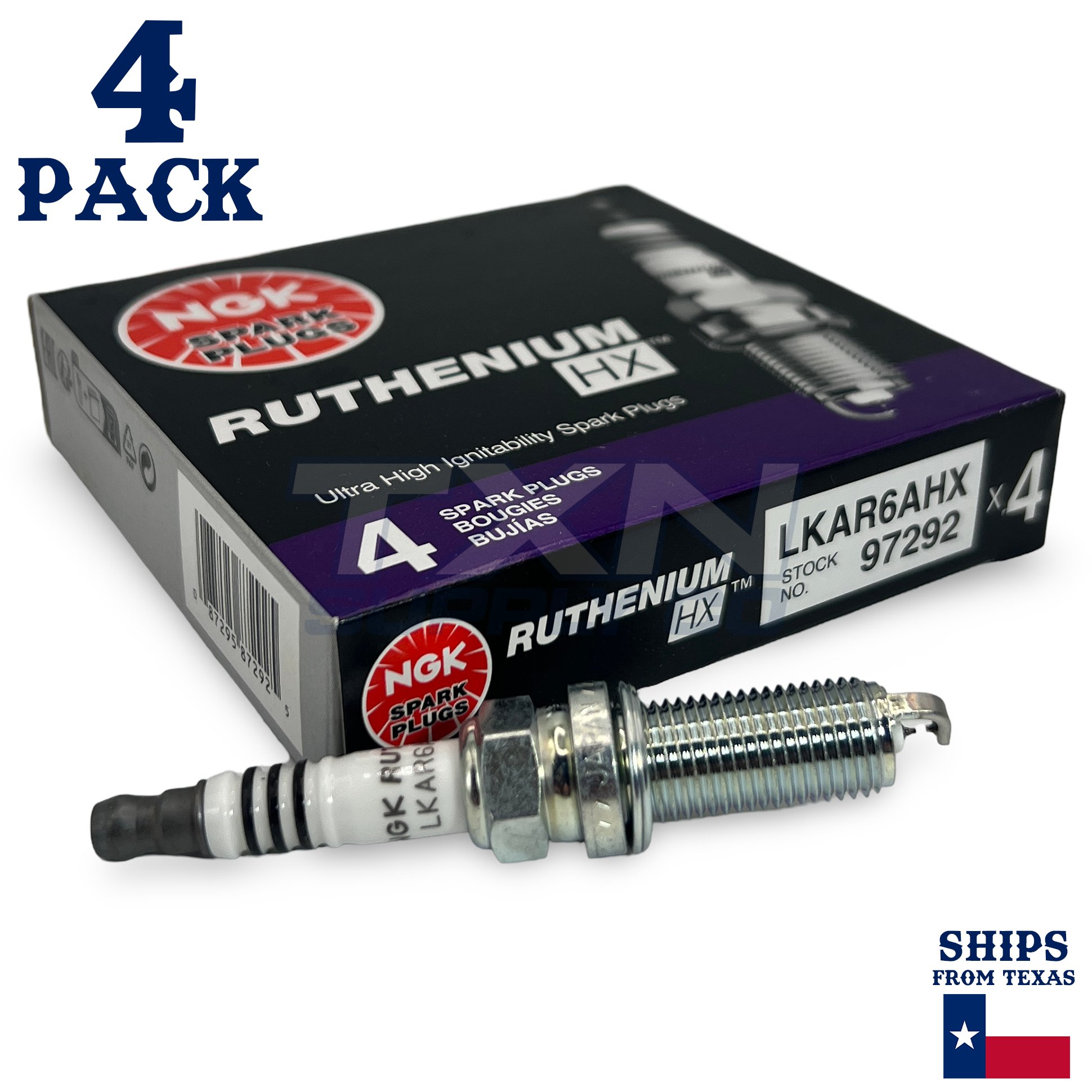 4 Pack NGK 97292 Ruthenium HX Spark Plugs 2008-2018 for Nissan Rogue L4 2.5L - Image 1