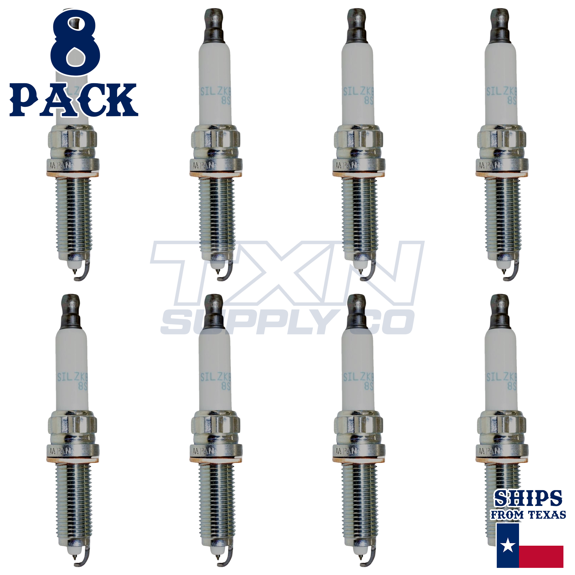 NGK 97506 SILZKBR8D8S Spark Plugs 8 Pack