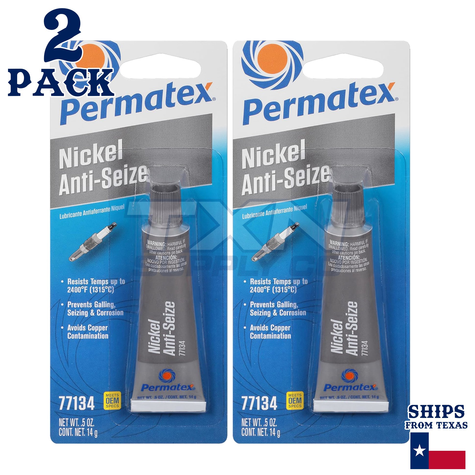 Permatex 77134 Nickel Anti-Seize Lubricant, 0.5 oz - 2 Pack