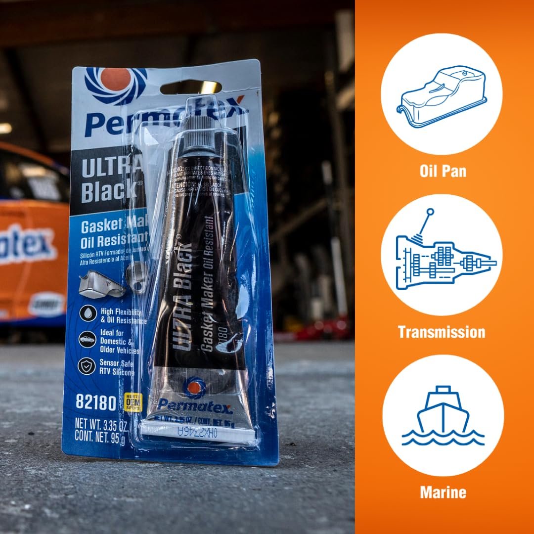 Permatex 82180 Ultra Black RTV Silicone Gasket Maker - 1 Pack - Image 3